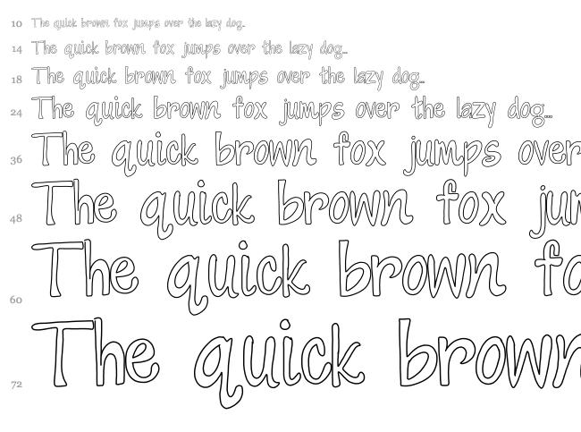 Cherry Italian Soda font waterfall